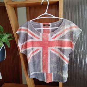 British Flag Crop Top Hi-Low Medium spice girls